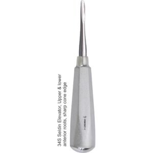 34S Seldin Elevator, Upper & lower anterior roots, sharp cone edge
