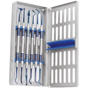 Composite Instruments Set of 6 Pcs Blue Color Coated with Cassettes