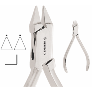 Adams Plier Adams pliers for bending wire arches and bends right angles for wires up to .022 ", .025 tip to beak. Length 13cm