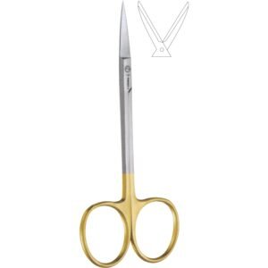 Iris Scissors T.C large rings, straight, 11.5cm
