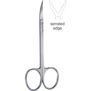 Iris Scissors large rings, curved, 11.5cm