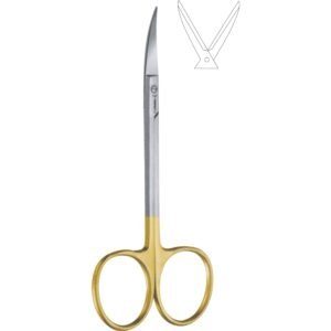 Iris Scissors T.C large rings, curved, 11.5cm