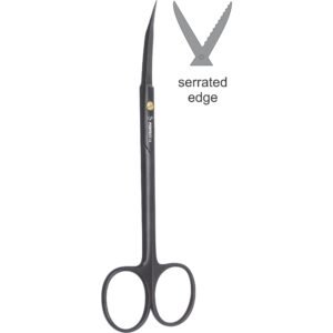 Goldman-Fox Scissors, T.C Super Cut Curved Black Titanium Coated 13cm