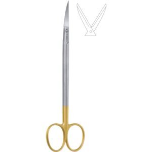 Kelly Scissors, T.C curved, 16cm